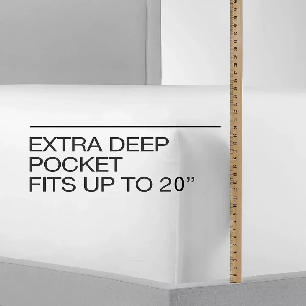 new SAFFRON STRIPE Charter Club Damask 550 TC Cotton QUEEN EXTRA DEEP Sheet Set